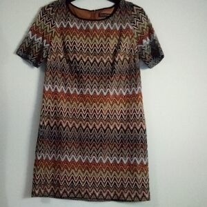 Jessica Howard Multicolor Zigzag Dress